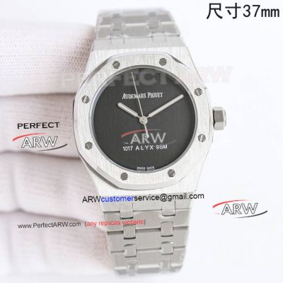 Swiss Replica Audemars Piguet Royal Oak Alyx 9sm Black Dial Steel Case 37mm Watch